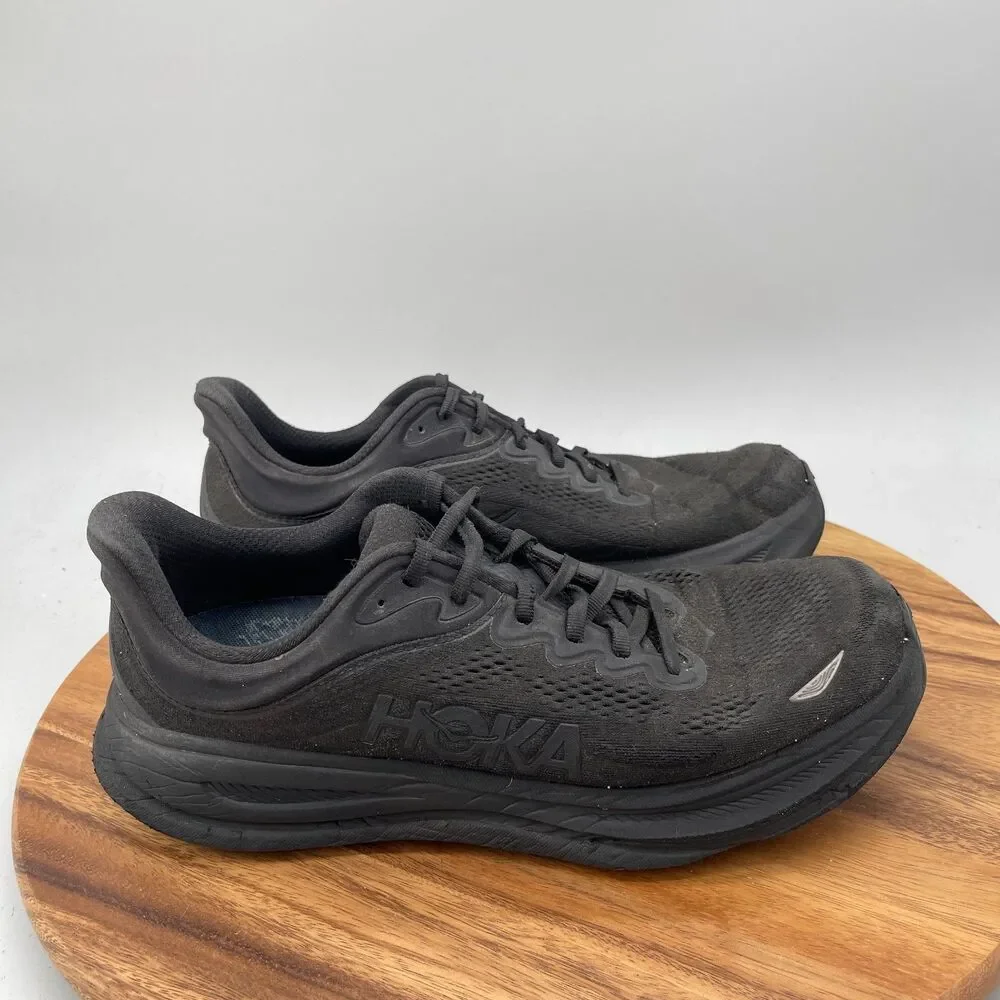 Hoka One One Bondi 9 Shoes Mens Size 11.5 D Black Road Running Comfort Walking